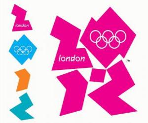 пазл Лондон 2012 Олимпийские игры логотип. Игр XXX Олимпиады